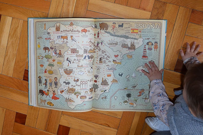 Dibujo de España del Atlas del mundo de Maeva