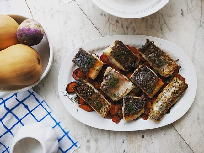 cantidades de alimentos pescado