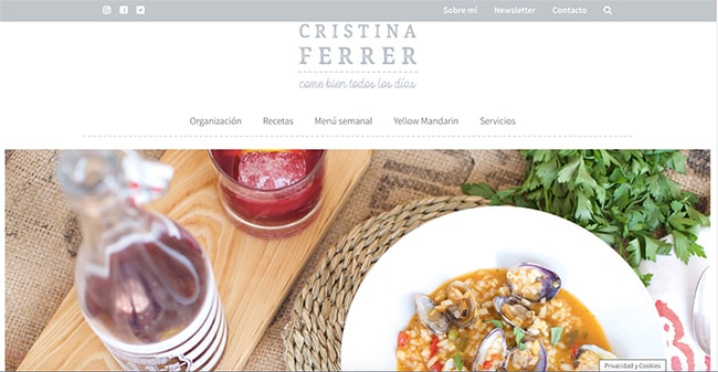 Inspiración menús semanales - Cristina Ferrer
